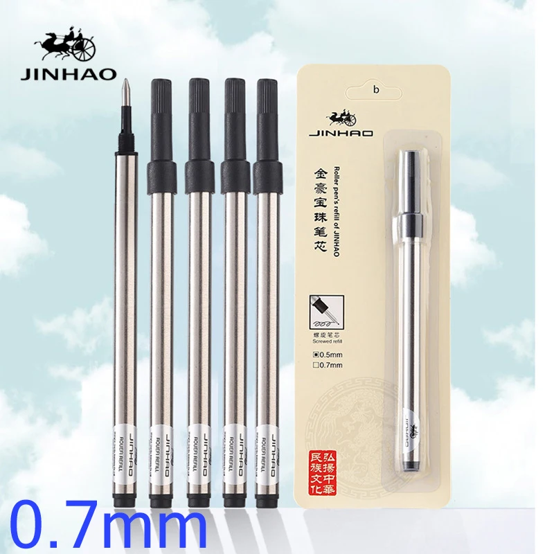 

Lots Of 5 Pcs Jinhao Roller Ball Pen 0.7mm Refill High Grade Black Ink & Blue Ink For Choice Wholesale