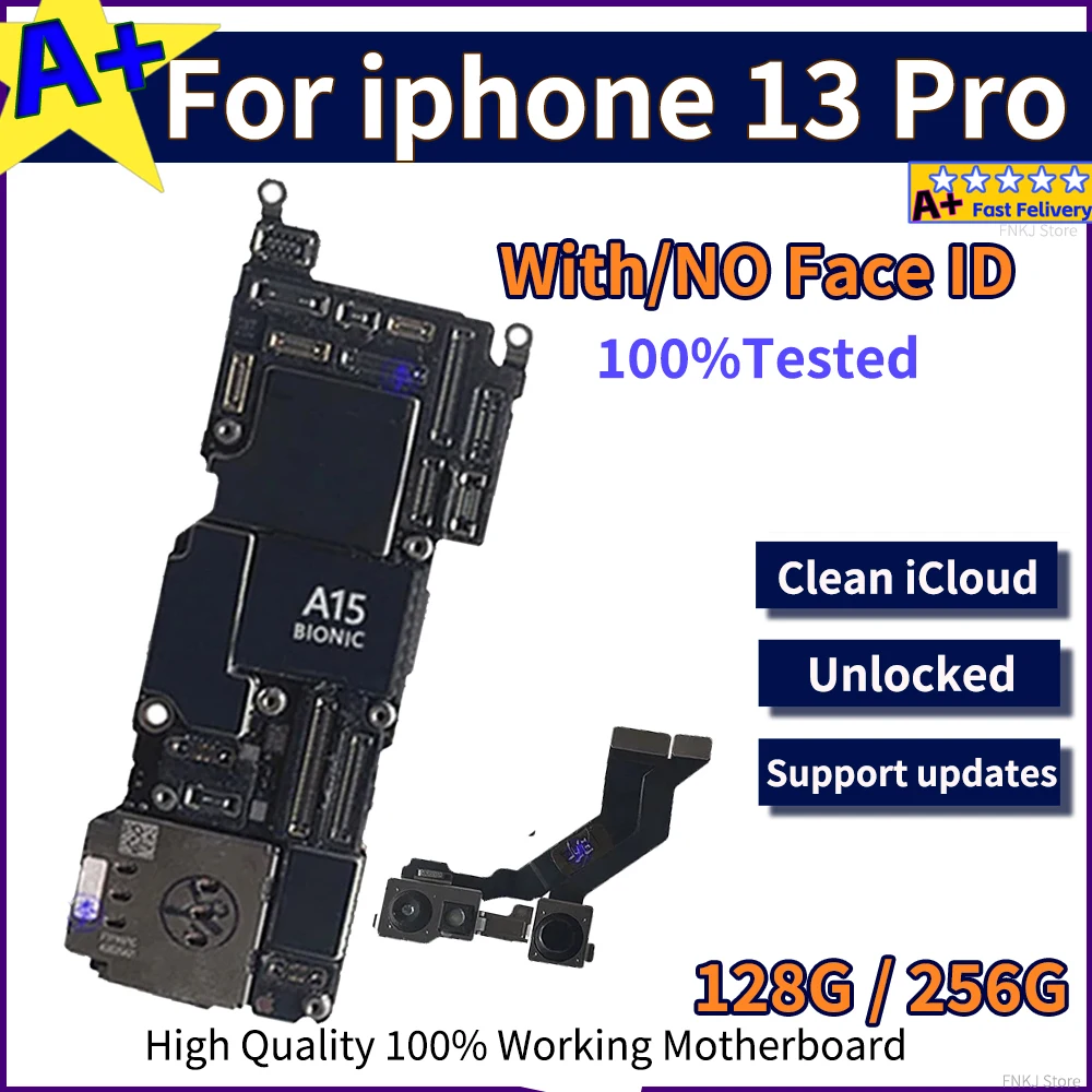 Crazy Cow 100%Wokring Board For iPhone 13&13 pro&13 Pro Max Motherboard With Face ID Unlocked Logic IOS Clean Free iCloud Tested