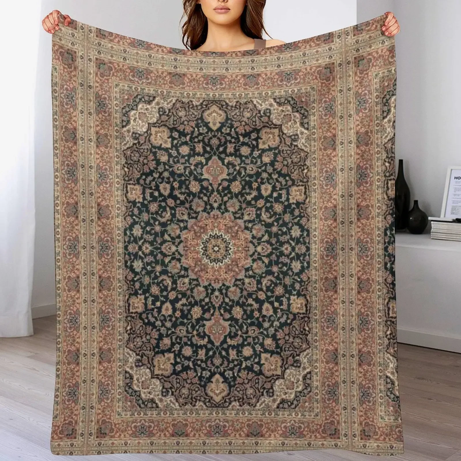 

Antique Persian rug Throw Blanket For Sofa Thin Plaid Winter beds Decoratives Blankets