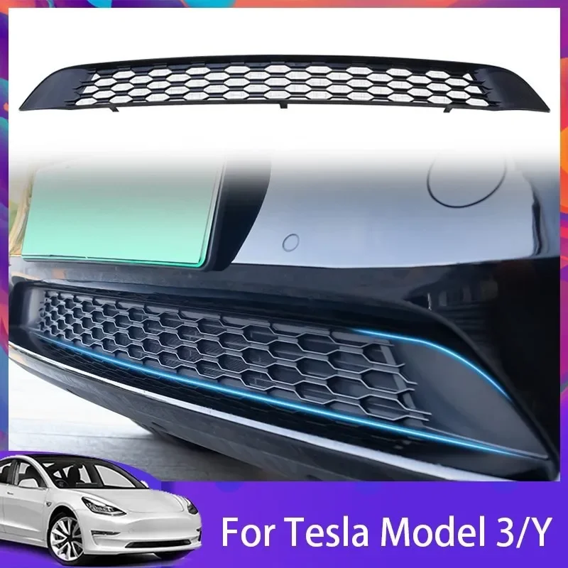 

Lower Bumper Insect Net For Tesla Model Y 3 2017-2023 Accessories Anti Dust Garbage Proof Cover Decoration Net For Tesla