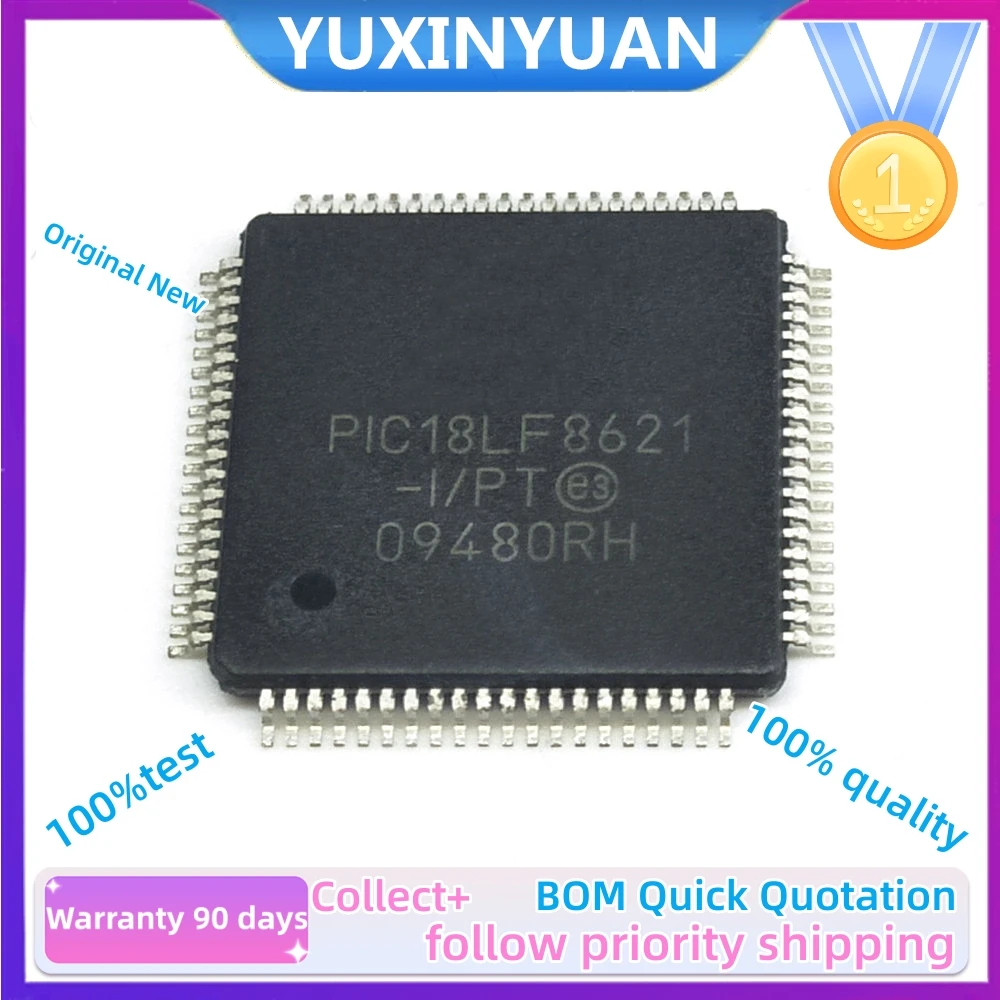 1PCs/Lot  New Original PIC18LF8720-I/PT 8410 8310 8621 QFP patch 8-bit microcontroller chip QFP-80 in Stock 100%Quality 