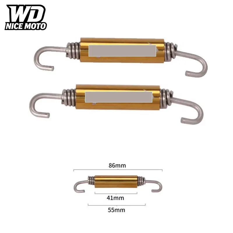 2 Stück für 86 mm Universal-Motorrad-ATV-Auspufffederhaken aus Edelstahl, drehbare Metallfedern für Yamaha – Detail 2