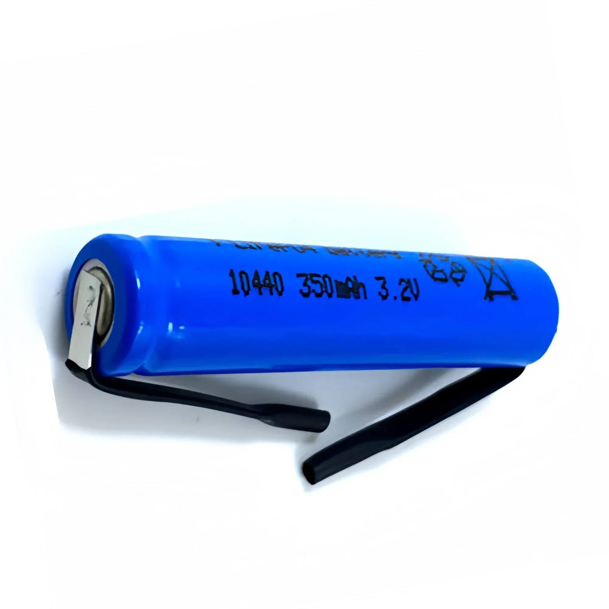 2PCS 10440 LiFePO4 battery 3.2V 350mAh AAA with solder tabs for Electric toothbrush Shaver Toy Beard trimmer Microphone Radio