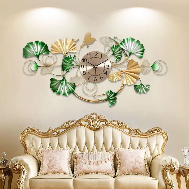 Modern iron wall clock back pendant creative moment wall decoration