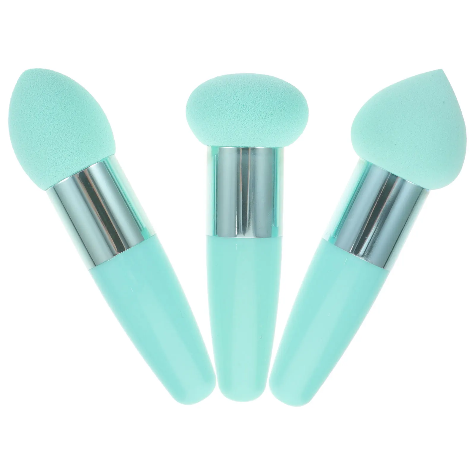 3 stuks Paddestoel Concealer Borstel Schoonheid Pen Set Hoge Dichtheid Foundation Spons Make-up Sponzen Premium Latex Borstels Draagbaar