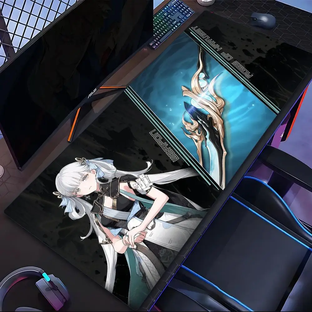 

wuthering Wave Jinhsi Mouse Pad Tablet Laptop xl desktop mouse mat cute HD printing Gaming keyboard pad csgo Player 90x40