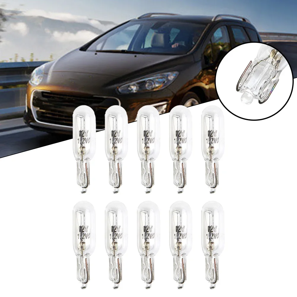 

T5 10x 12V 1.2W Headlight Warning Light Car Signal Light Halogen T5 Light Car Dashboard Bulb