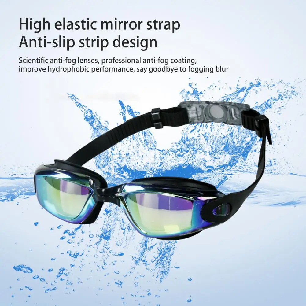 Gafas de natación impermeables para adultos, gafas de natación impermeables, antivaho, protección Uv, silicona para hombres