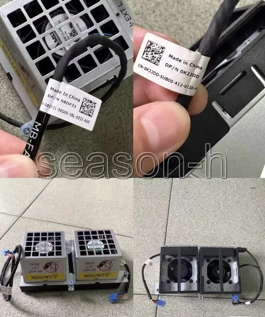 Poweredge T640 GPU Upgrade Expansion Left & Right Fans K22DD 8DF31