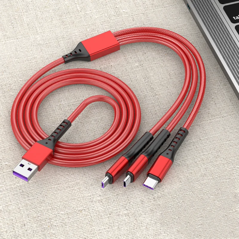 3 في 1 USB كابل بيانات آيفون شاحن سريع شحن كابل ل شاومي هواوي سامسونج أندرويد الهاتف نوع C شاحن سلك