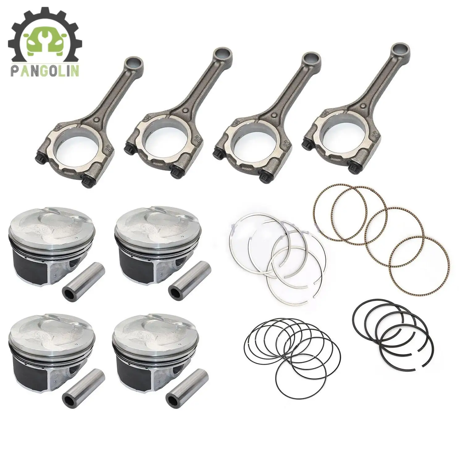 

8pcs G4FD Engine Connecting Rod & Pistons & Rings Set for Hyundai KIA Accent Rio 1.6L DOHC 2012-2016 23041-2B600 23041-2B610