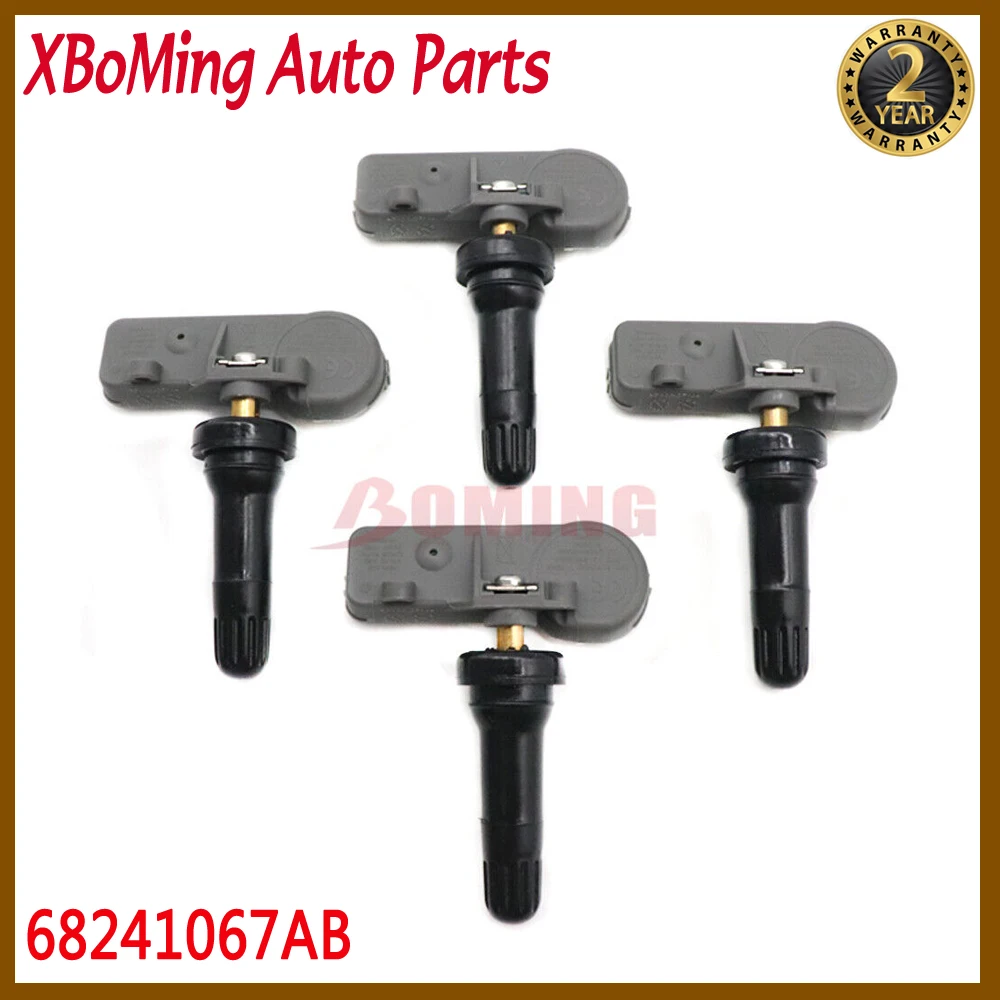 68241067AB TPMS Sensor 433MHZ 4PCS 56029398AB 68402371AA Tire Pressure Sensor For Jeep Wrangler Grand Cherokee For Dodge Journey