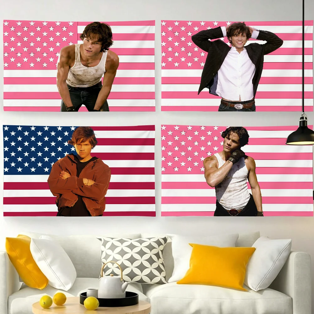 Actor J-Jared Padalecki-S USA Flag For Garden Party Living Room Home Wall Decor Banner Bedroom Outdoor Tapestry