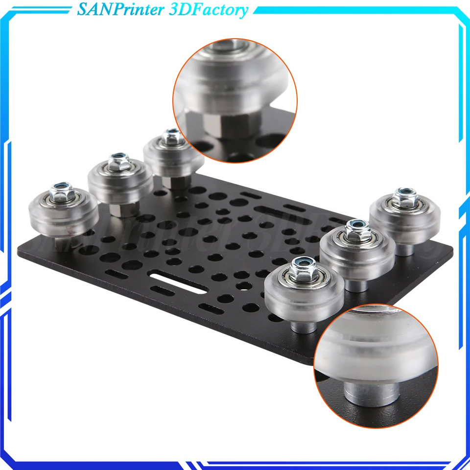 2080 V-Slot Gantry Set 20-80mm Gantry Plate With Wheels For Aluminum Profiles Vslot Aluminum Plate Kits 3D Printer Part