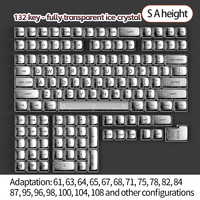 Full Sets Transparent keycap adaptation 60/68/75/100%attack shark ajazz aula akko mechanical keyboard keycaps