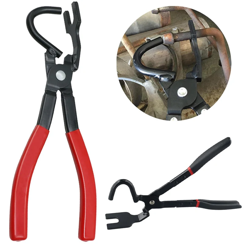 Universal Exhaust Hanger Removal Puller Exhaust Pipe Gasket Removal Plier Car Exhaust Rubber Pad Pliers Anti-Slip Handle Tools