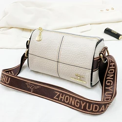 Torba damska torba wysokiej jakości prawdziwa skóra damska Crossbody na ramię torba designerska jednolity kolor torba typu Messenger damska ze skóry bydlęcej