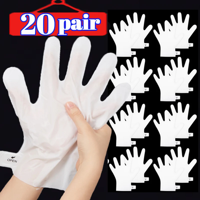 20 Pair Homemade DIY Double-layer Foot Mask Hand Mask Nourishing Moisturizing Brightening Exfoliating Remove Dead Skin Care Tool