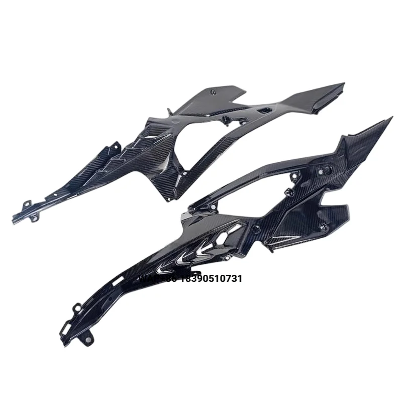 OEM 3K 100% Dry Carbon Fiber Motorcycle Fuel tank Side Panel Lining for  ZX4RR/25R Carbon Fiber Fairing Wholesale
