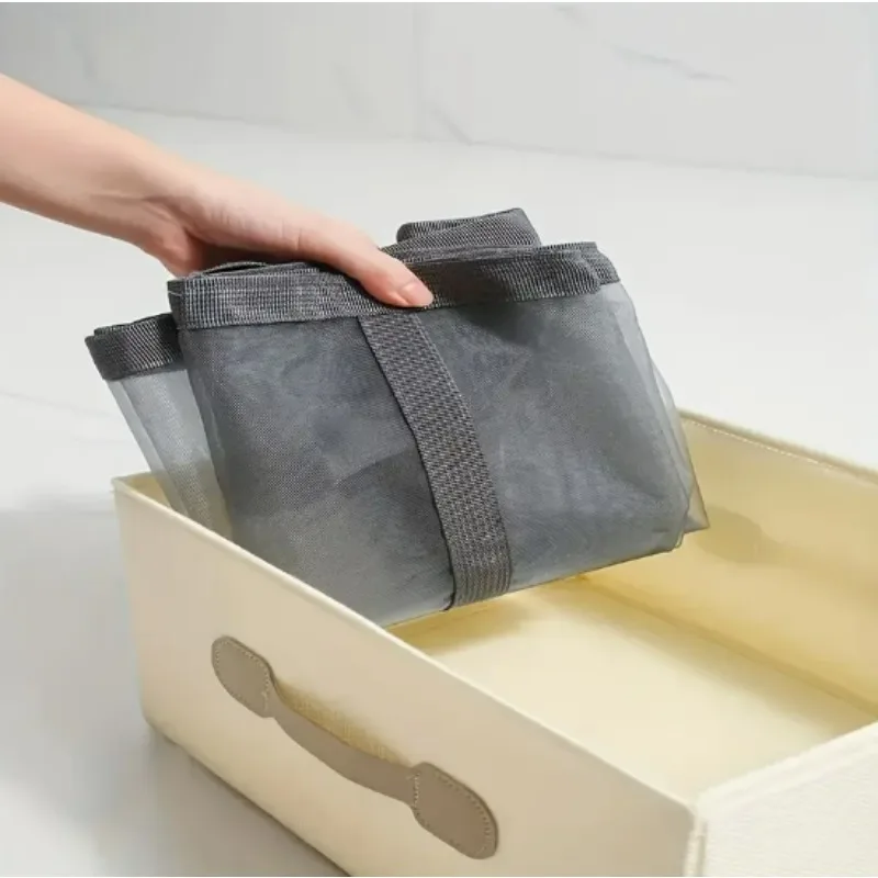 Wäschekorb aus Nylongewebe, atmungsaktiv, faltbar, Organizer für schmutzige Kleidung, großes Fassungsvermögen, Wäschekorb mit Griff, Wandtasche