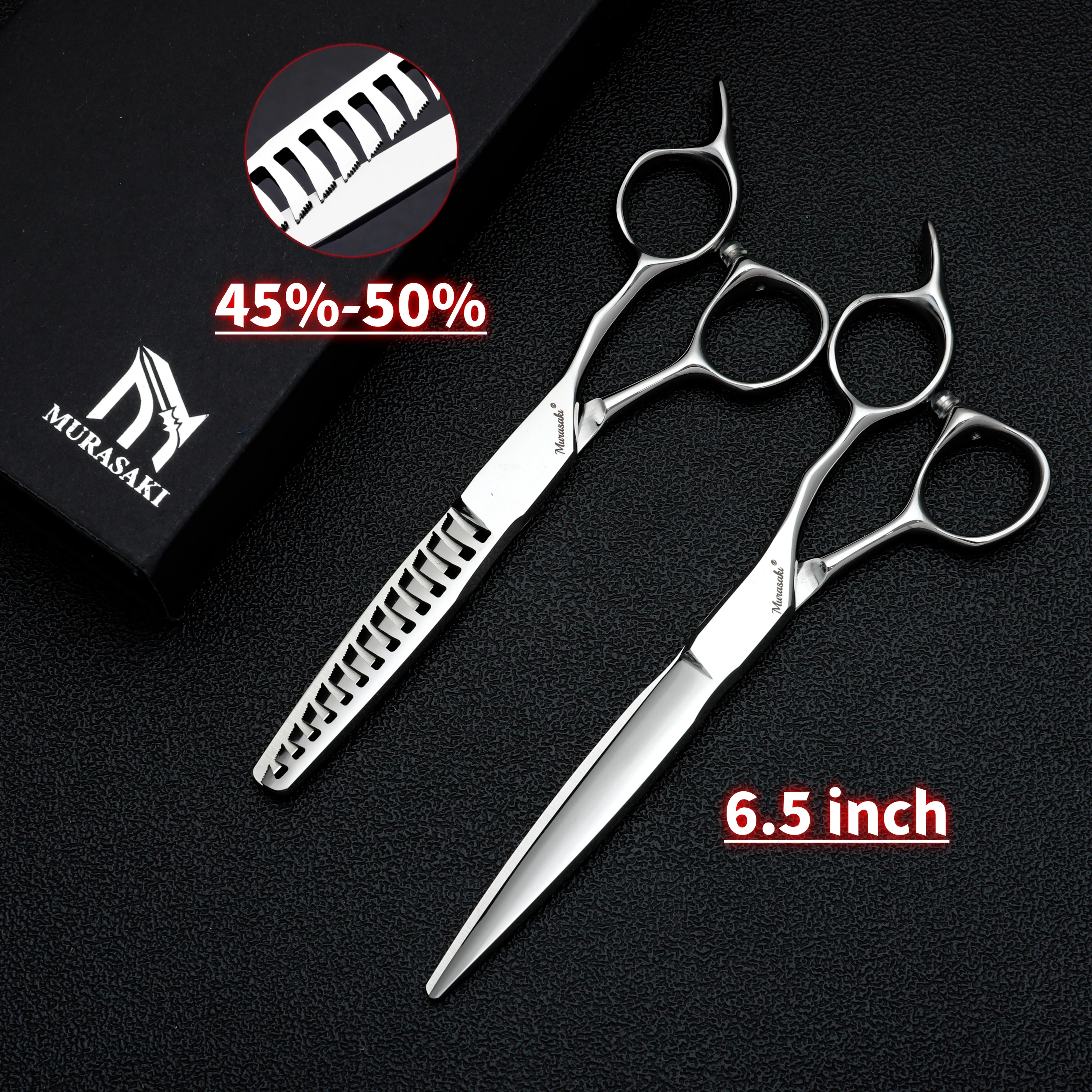 MURASAKI Professionelle Friseurschere, 6,0 bis 6,8 Zoll VG10 Stahl Haarschneideschere, Hochwertige Friseursalon-Accessoires – Detail 25