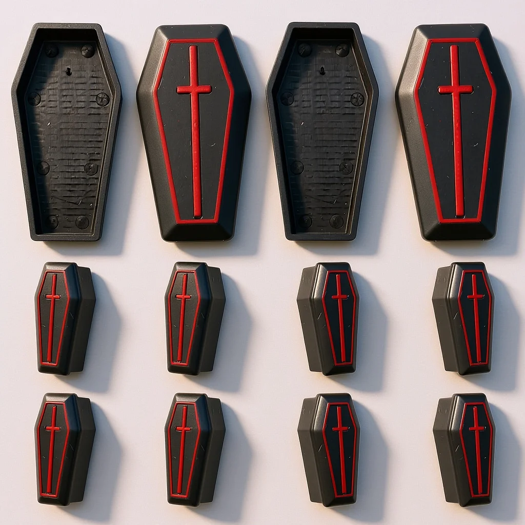 

10 шт. миниатюрных коробочек-гробиков для Хэллоуина, маленькие пластиковые гробы, сувениры для вечеринок, реквизит для дома с привидениями, реквизит для розыгрышей