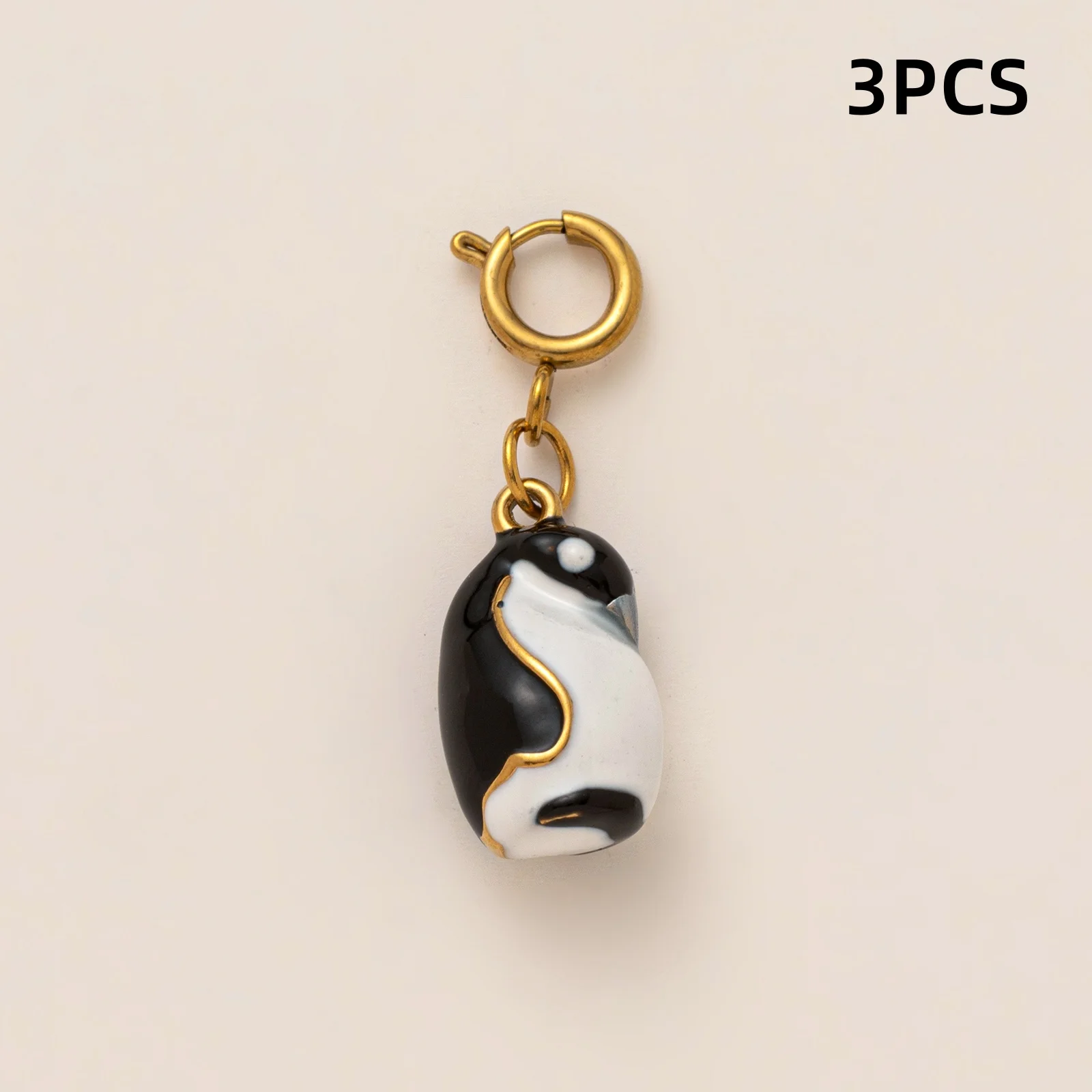 3 Stück frische und schlichte neue Anhänger aus der Tier-Serie mit kleinen Hunden und Katzen aus 316 Edelstahl, wasserdicht, farberhaltend, zum Selbermachen von Schmuck. – Detail 5