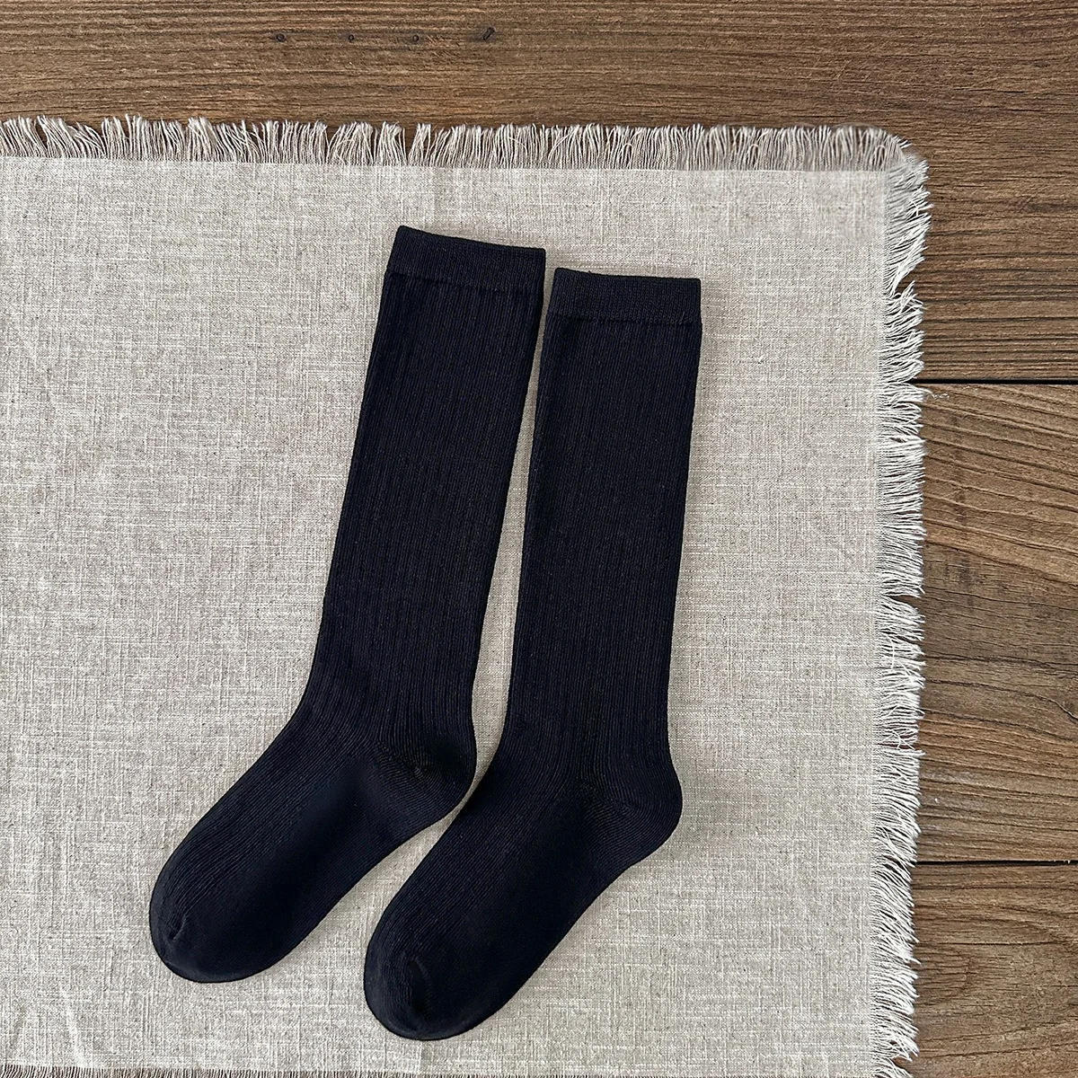 Kindersokken Voor Meisjes Jongens Casual Kids Student Kousen Katoen Lente Herfst Baby Lange Kalf Kind Sok College Stijl 3-12Y