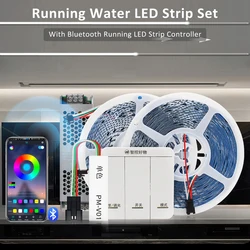 15M 10M Running Water Flow Lights DC 24V 120Leds/M WS2811 Horse Race with Bluetooth Wireless Controller Cool Natural Warm White