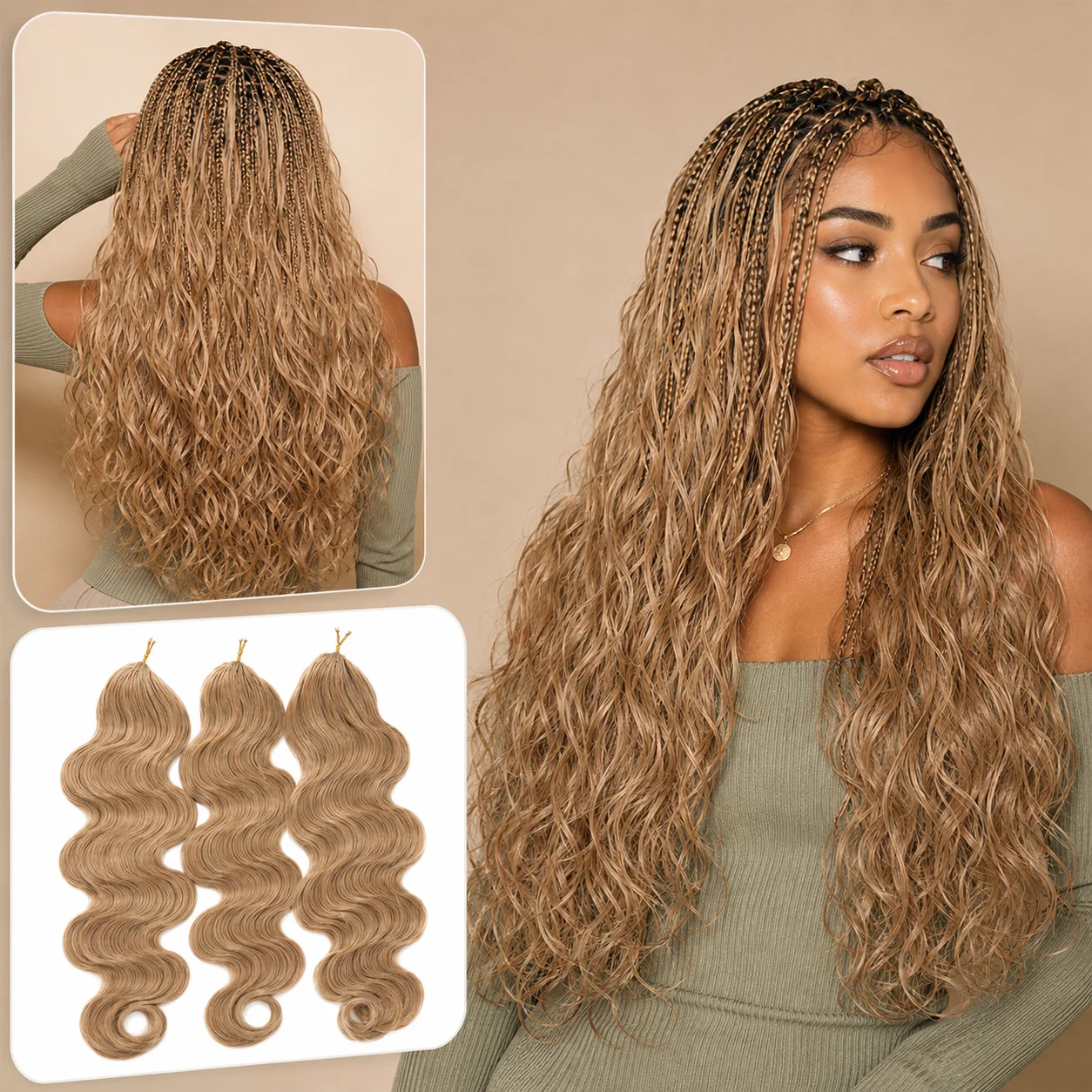 Braided Line - Extension per capelli umani a onda