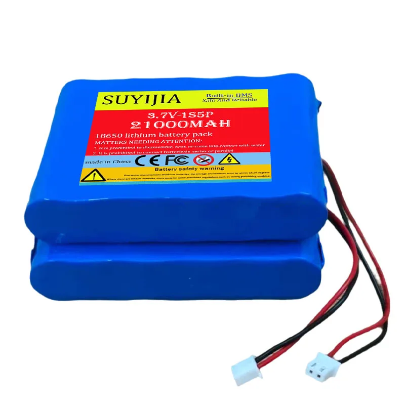 1S5P 3.7V18650 21AH Battery Rechargeable Li-ion Battery Pack for LED Light Bluetooth Speaker Spare Replacement Original Battery