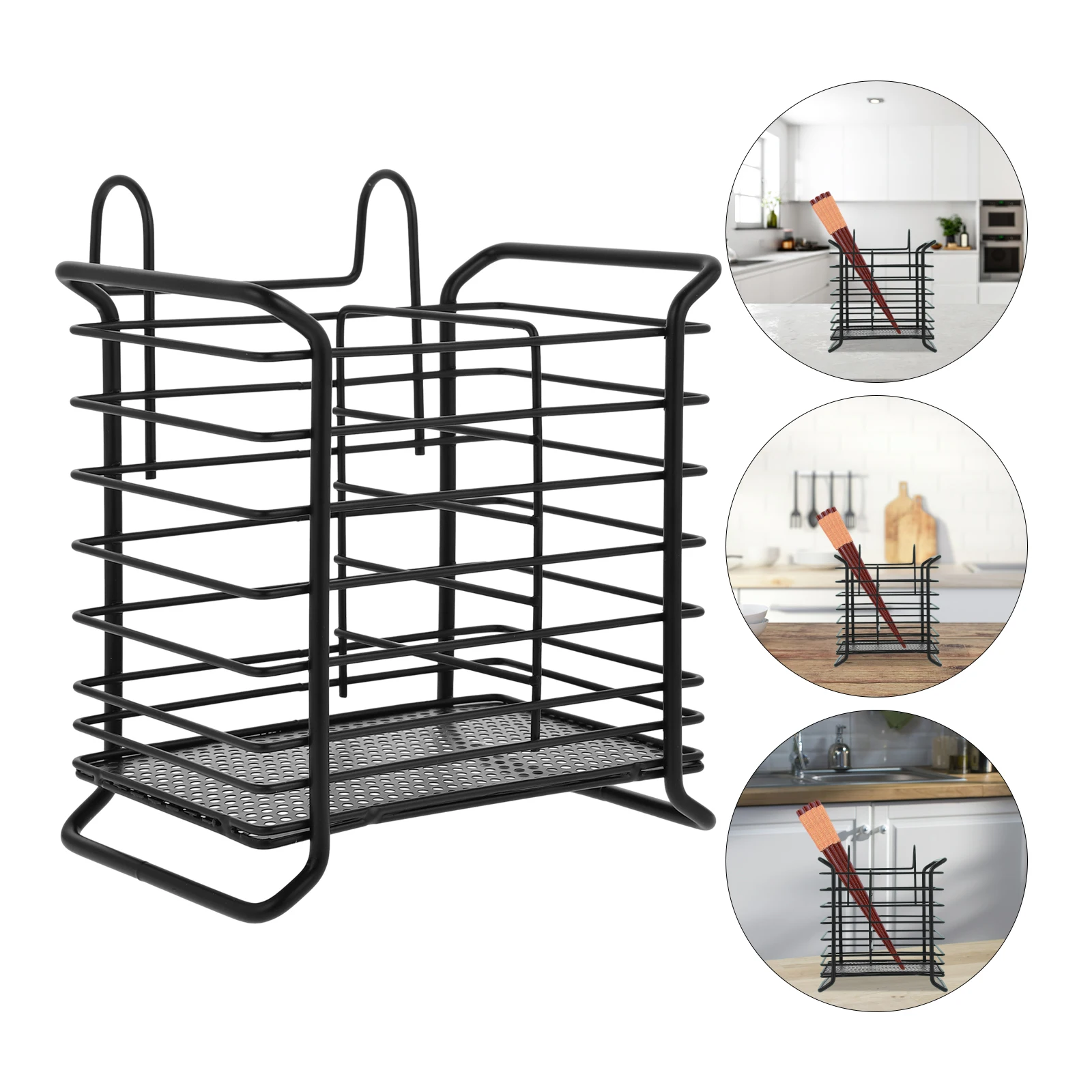 

Wrought Iron Chopstick Stand Cooking Accessories Kitchen Cutlery Rack Utensil Holder for Counter Tool Chopsticks Drain