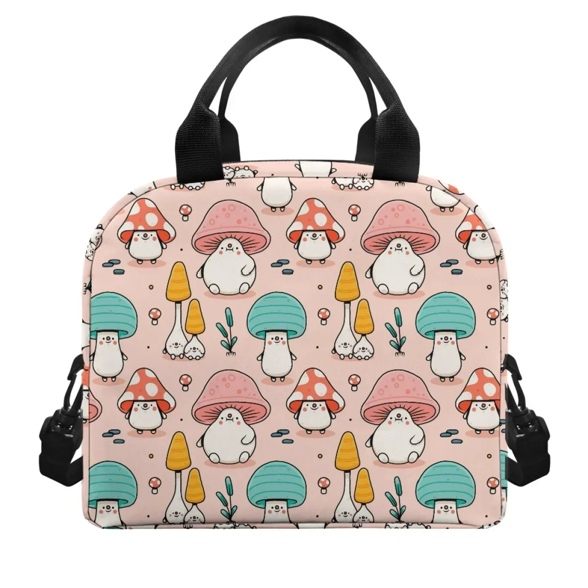 Fashion Pink Cute Mushroom Girls Boys Mulit Large Capacity Handbag Hot Sales Easy To Carry Satchel Fashion Outdoor Bag New 2023