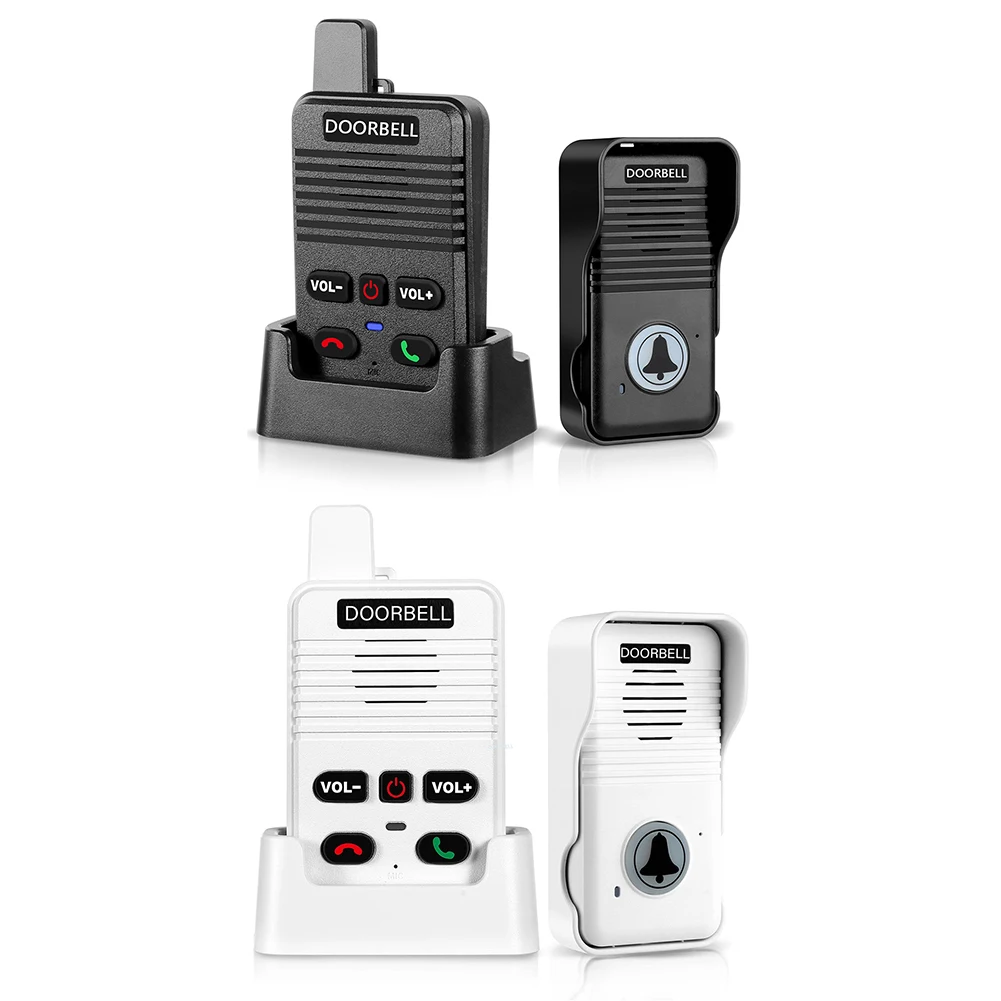 Беспроводной голосовой дуплексный домофон, дверной звонок 500 м, двусторонний беспроводной дверной звонок без рук, дуплексный дверной звонок для дома, дома, фабрики, офиса