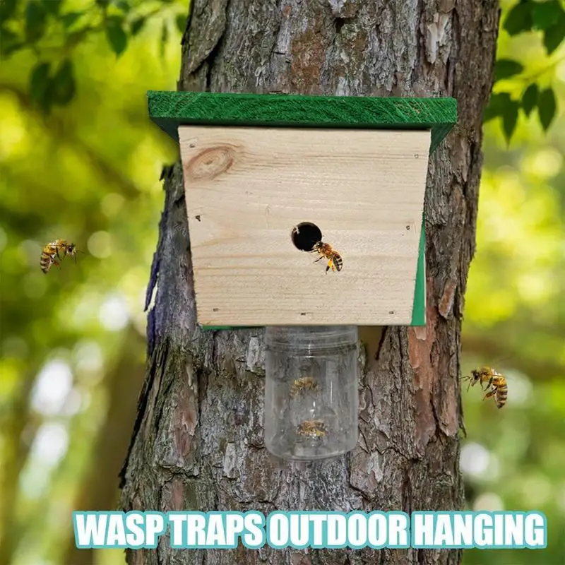 

Carpenter Bee Traps Natural Outdoor Rustic Lodge Wood Bee Catcher Bee Catchers For Outside Hang From Eaves Deck Railings Or