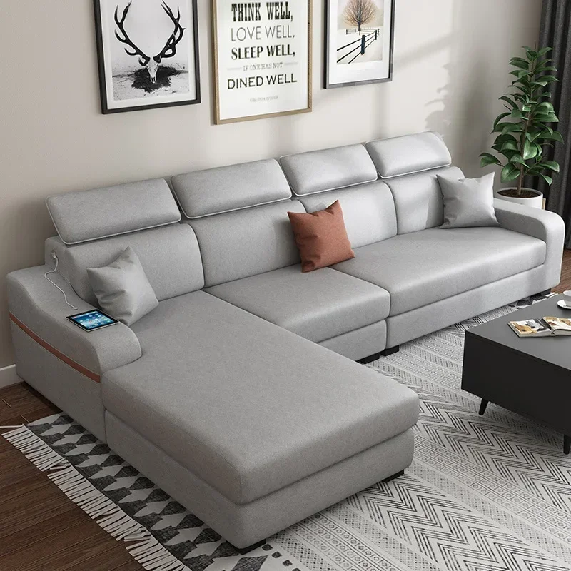 Furniture couches new sofa set design luxury L Shape Furniture MIcrofiber fabric Comfortable Couch Modern Sofa For Living Room