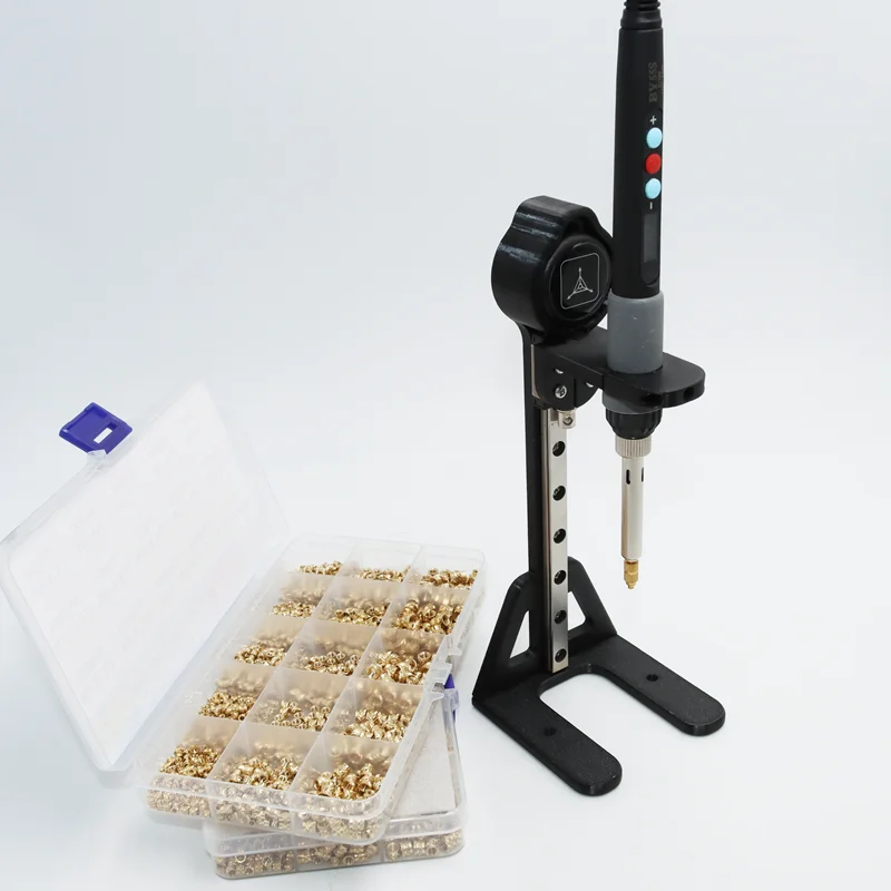 1040x Wärmeeinpresswerkzeug M2 M3 M4 M5 M6 M8 Messing-Gewindeeinsätze 60W Lötkolbenspitze für Kunststoffmuttern 3D-Drucker Zubehör – Detail 1