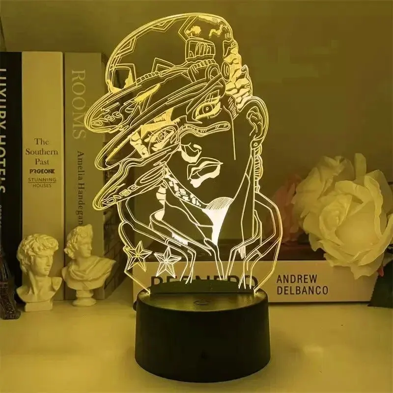 Anime JoJo Bizarre Adventure for Bedroom Decor Birthday Gift Manga Jojo Figures 3D Lamp Led Night Light Jotaro Kujo Children Toy