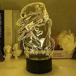 Anime JoJo Bizarre Adventure for Bedroom Decor Birthday Gift Manga Jojo Figures 3D Lamp Led Night Light Jotaro Kujo Children Toy