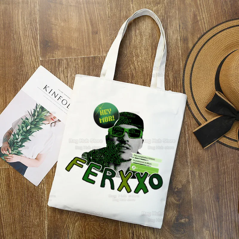 O Ferxxo Feid 90s Rapper Shopping Bag, Eco Canvas Bag, Shoping Sack Reutilizável