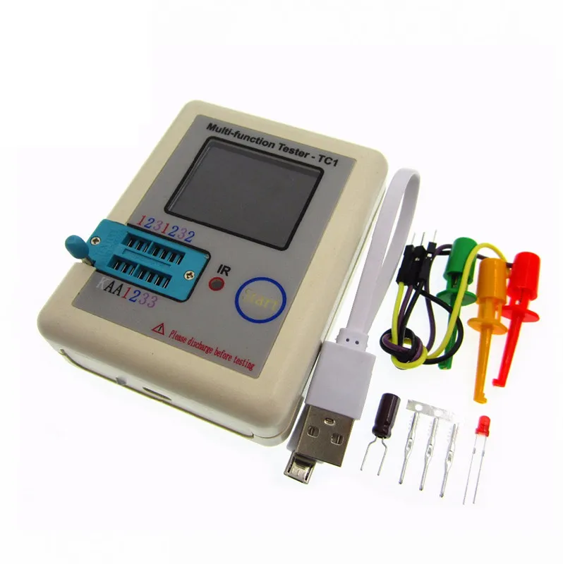 LCR-T7 LCR- TC1 เครื่องทดสอบทรานซิสเตอร์ TFT Diode Triode Capacitance Meter LCR ESR Meter IR เครื่องทดสอบมัลติฟังก์ชั่นมัลติมิเตอร์