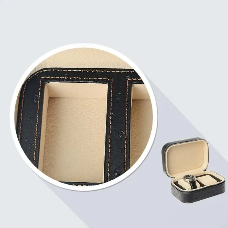 

Multi-Functional Watch Travel Storage Box Zipper Type Cases Display Holder Accommodate Watch and Rings