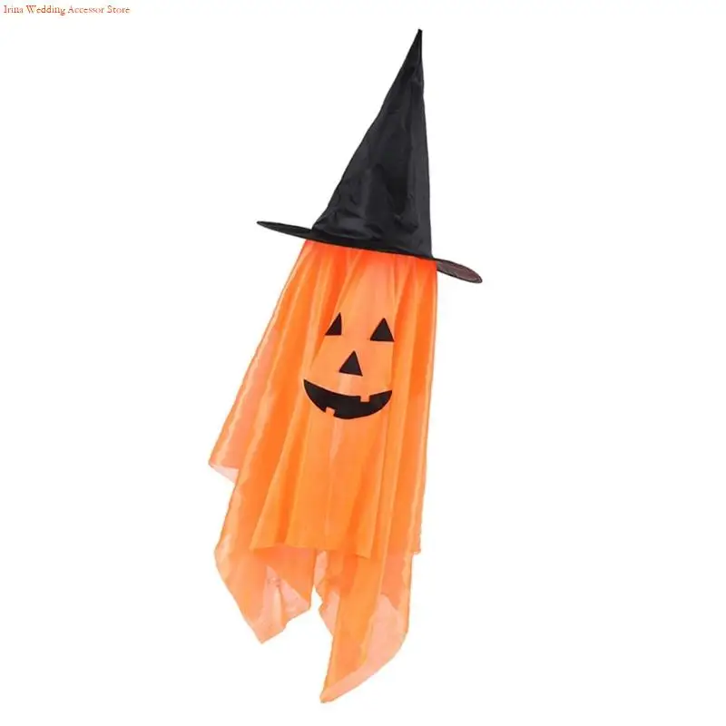 G92D Halloween Hanging Ornaments for Tree Decorations Halloween Pumpkin Ghosty Witch Hat Pendant Halloween Tree Ornament