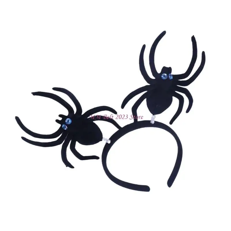 49Me Halloween Requisiten Hairhoop Tag des Todes Große Spinnen Haarband -Fotozubehör