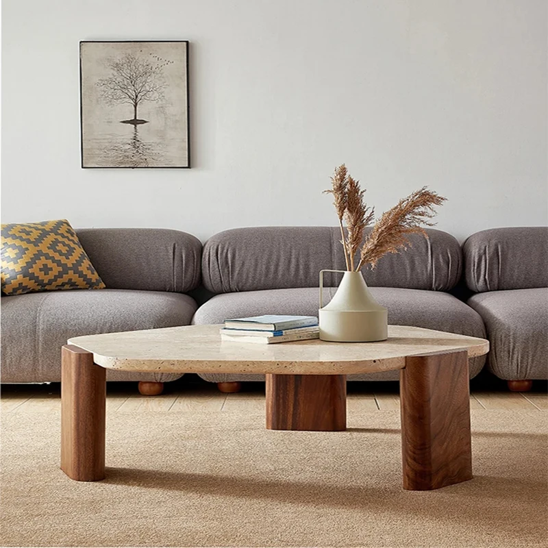 Wood Minimalist Coffee Tables Organizer Vintage Standing Antique Coffee Table Space Saving Couchtisch Lounge Suite Furniture