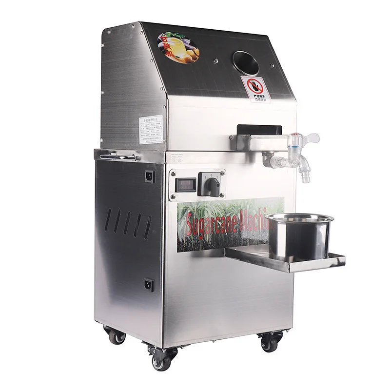 Street Vendor Electric Sugar Cane Machine Stainless Steel Small Juicer Multifunctional Commercial Sugar Cane Juicer