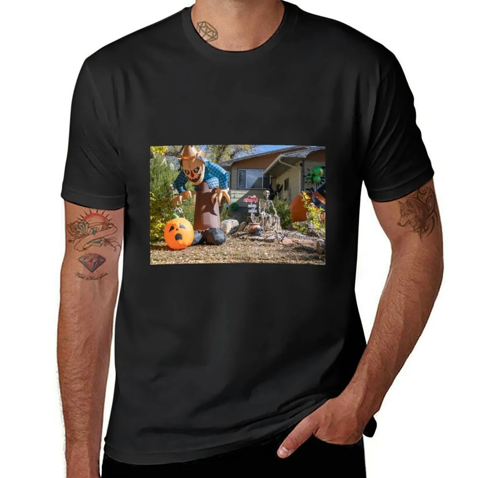 Halloween Decorations In Front Yard T-Shirt new edition tees workout shirts for men