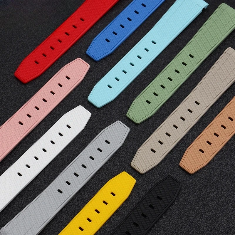 rubber Watchband For rolex Joint MoonSwatch Constellation Waterproof Sports 20mm Watch Strap Curved End Band image 6