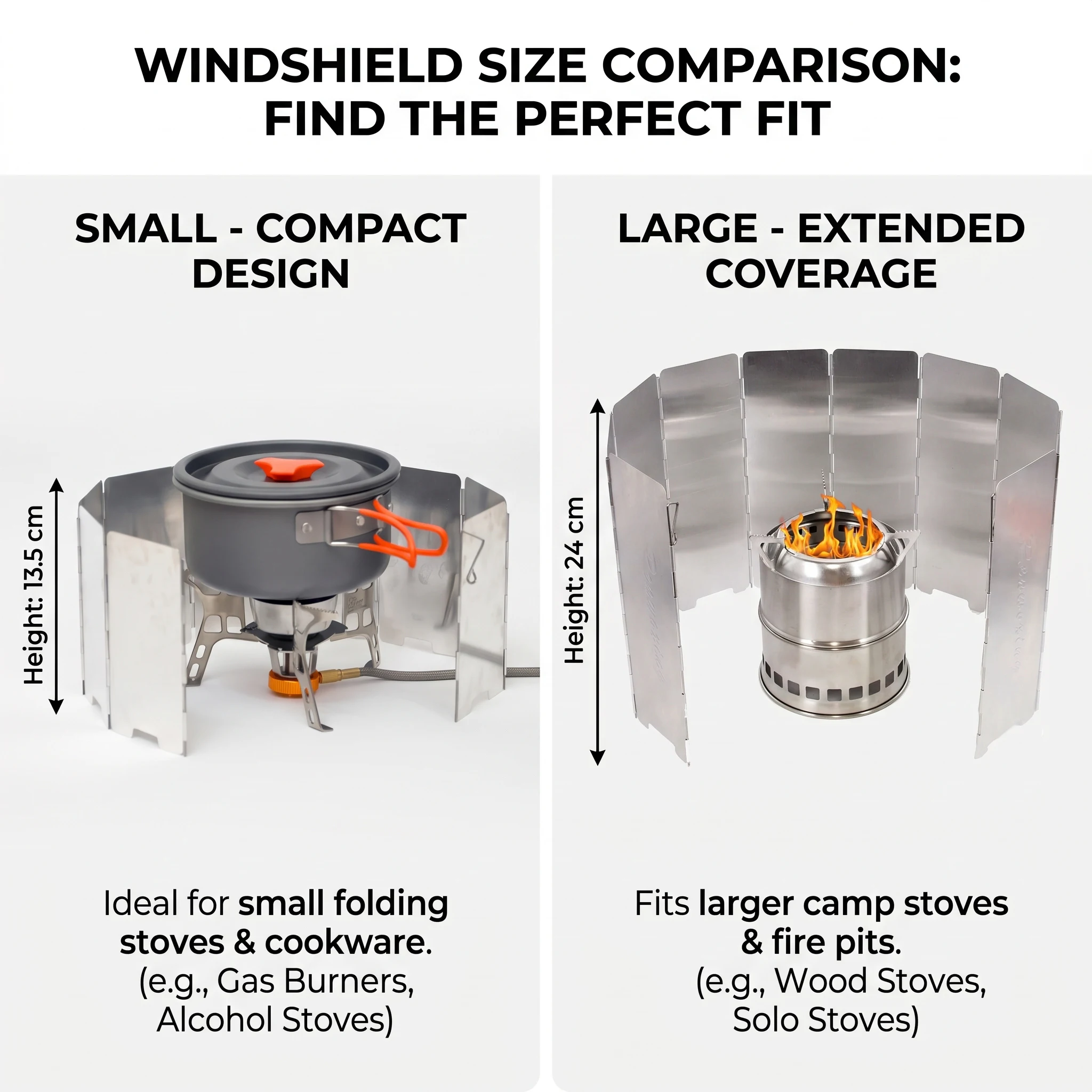 Pandatour Outdoor Folding Windshield for Cassette Gas Stove Aluminuml Camping Windproof Cover Portable Camping Stove Heat Boost