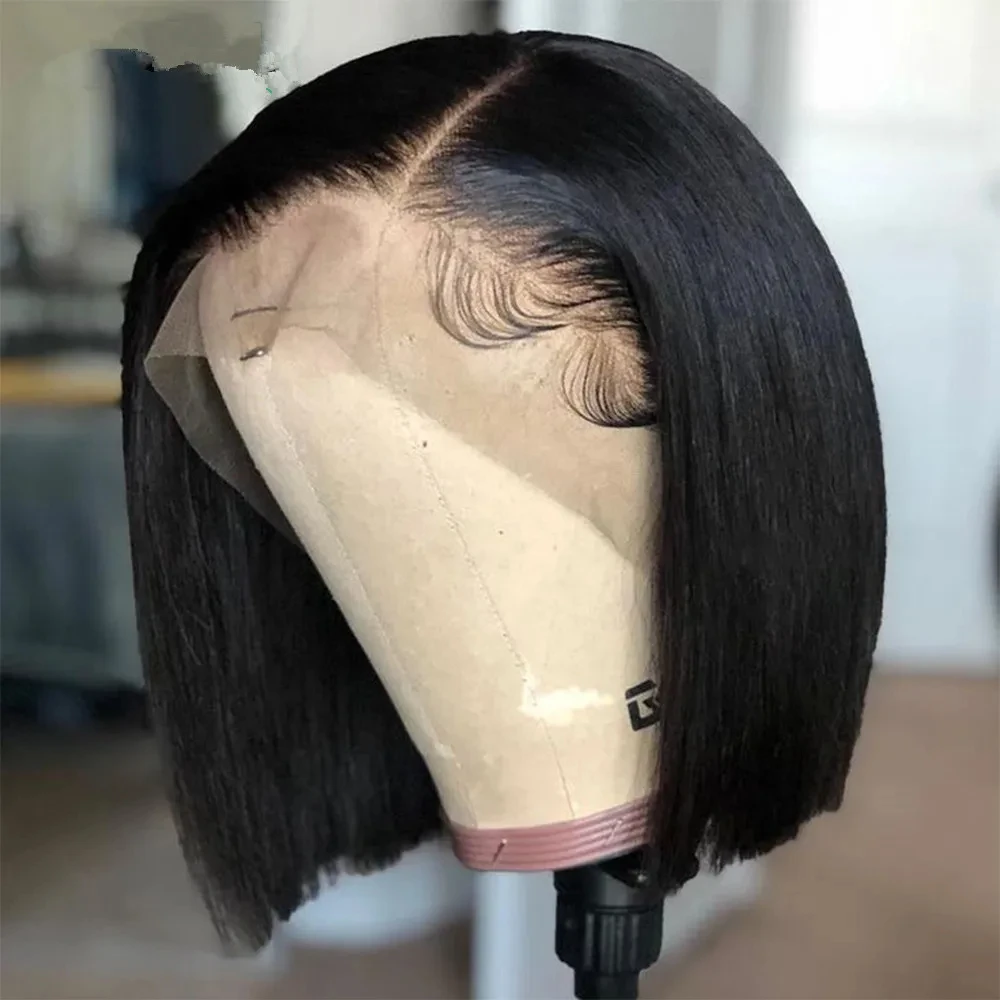 Straight Bob Wig Lace Front Human Hair Wigs For Women Transparent Lace Frontal Wig Bob Colored 350# P4/27# Human Straight Wig